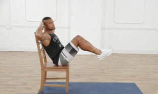 lifting the legs of a chair